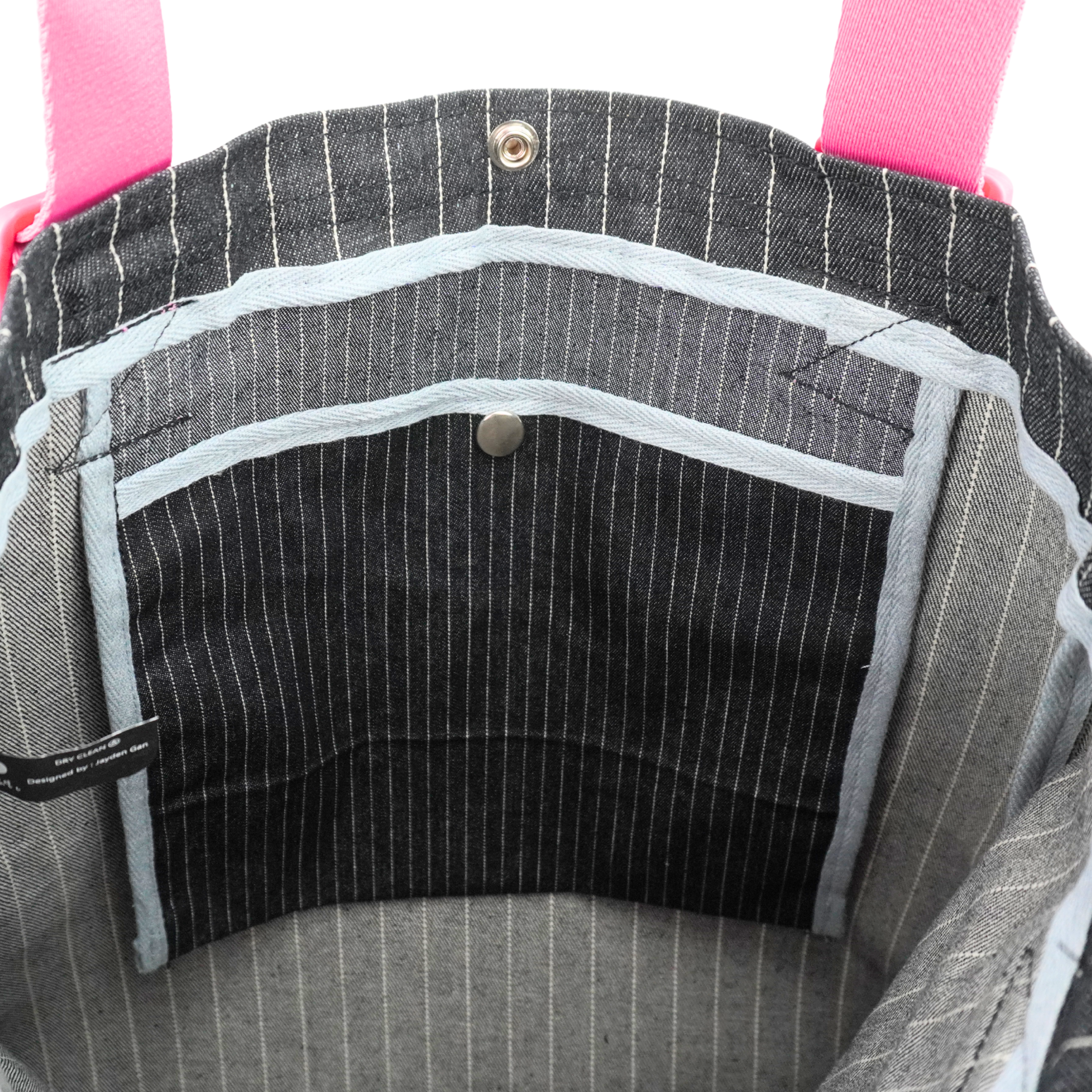 DENIM TOTE BAG-BLACK