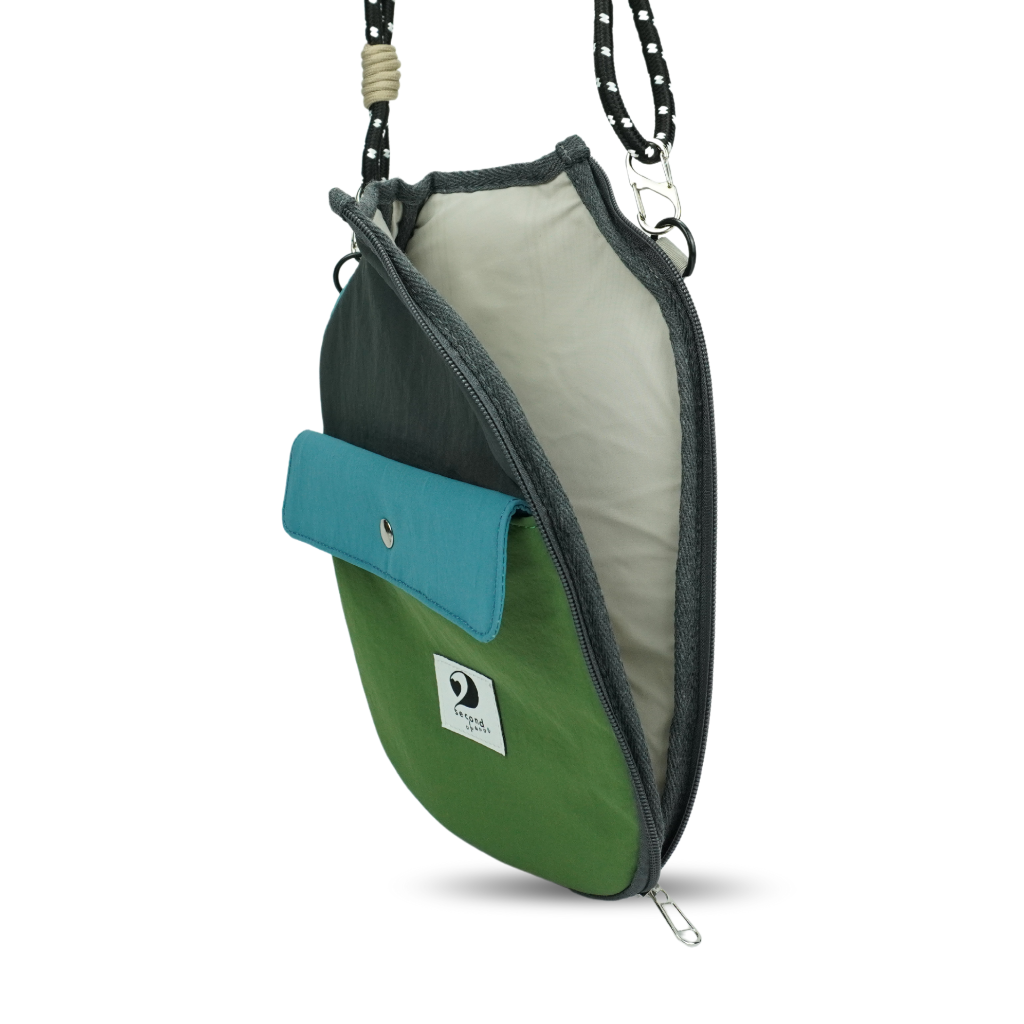POCKETTE – PICKLEBALL PADDLE CASE (KHAKI GREEN/DARK GREY)