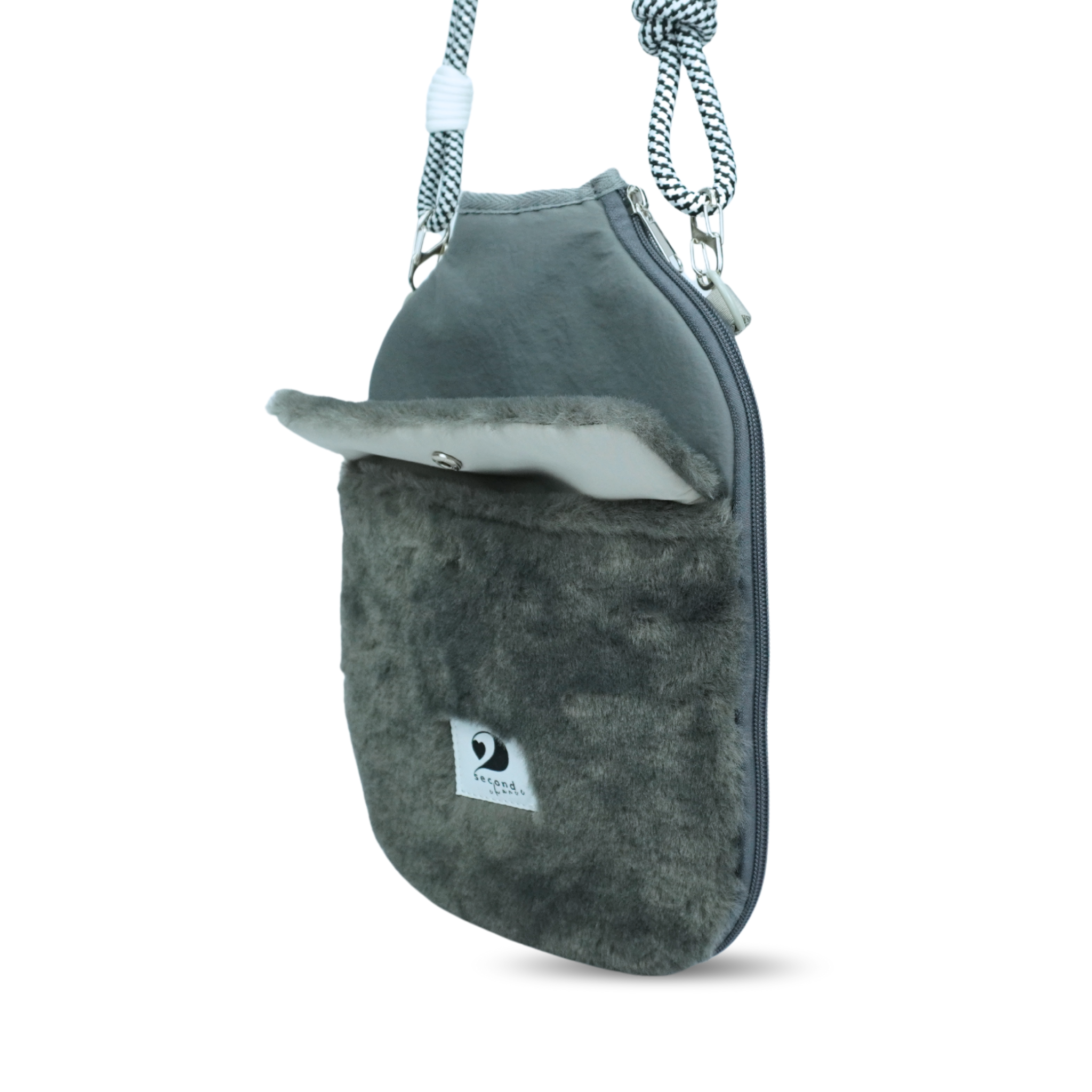 ACTIVE - FURRY POCKETTE - PICKLEBALL PADDLE COVER - CHARCOAL GREY