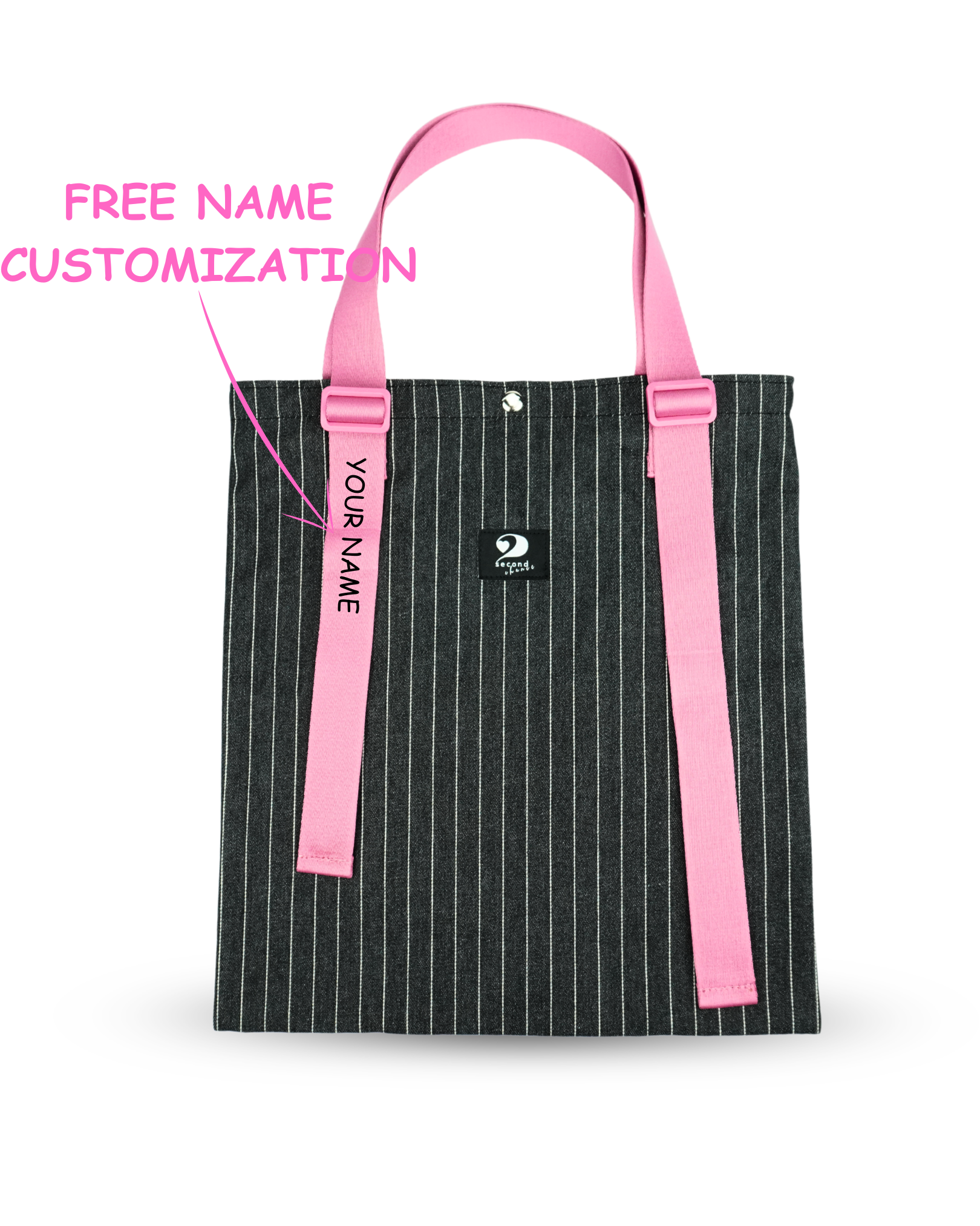 DENIM TOTE BAG-BLACK