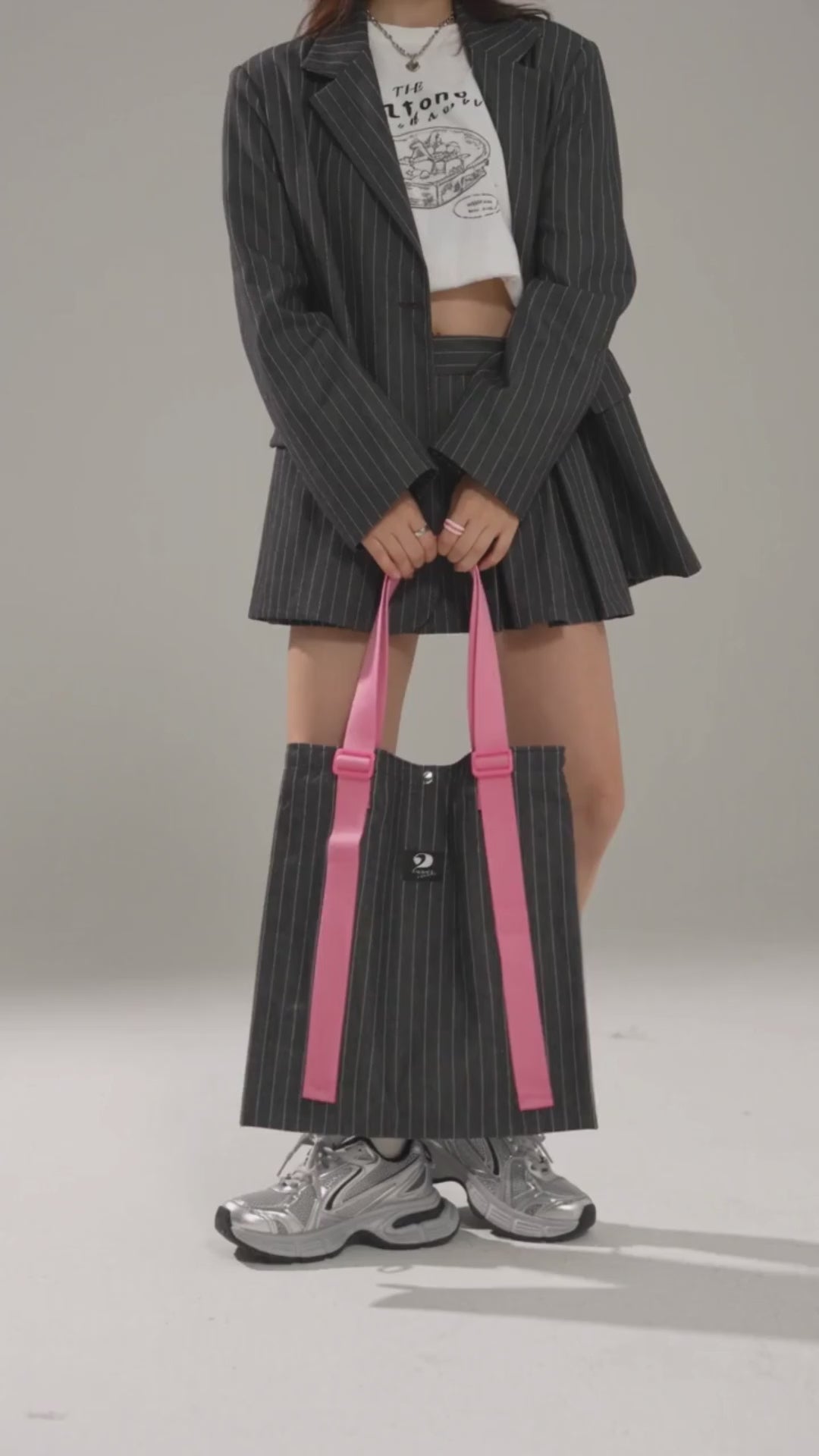 DENIM TOTE BAG-BLACK
